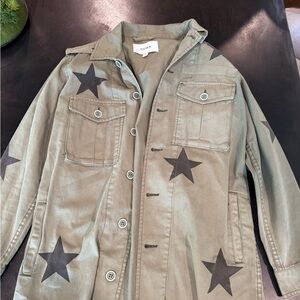 Pistola Kids Star Jean Jacket - Olive and Black